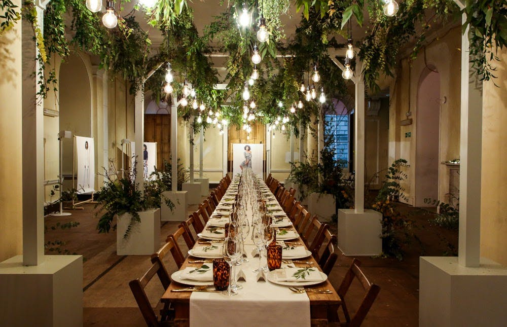 Elegant dining table in The Lancaster Rooms, perfect for weddings and upscale events.