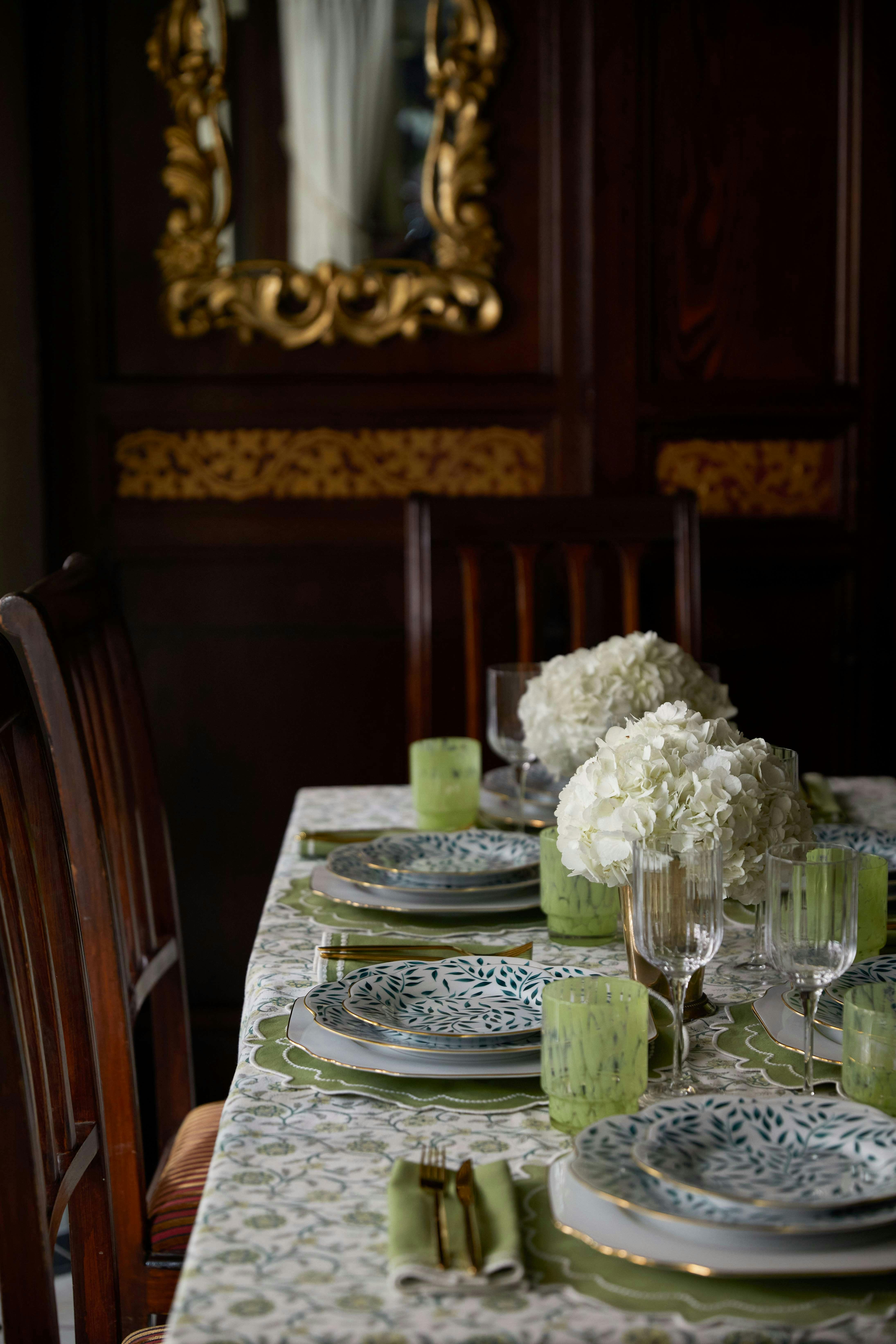 Elegant dining table at The Oratory, perfect for upscale events and intimate gatherings.