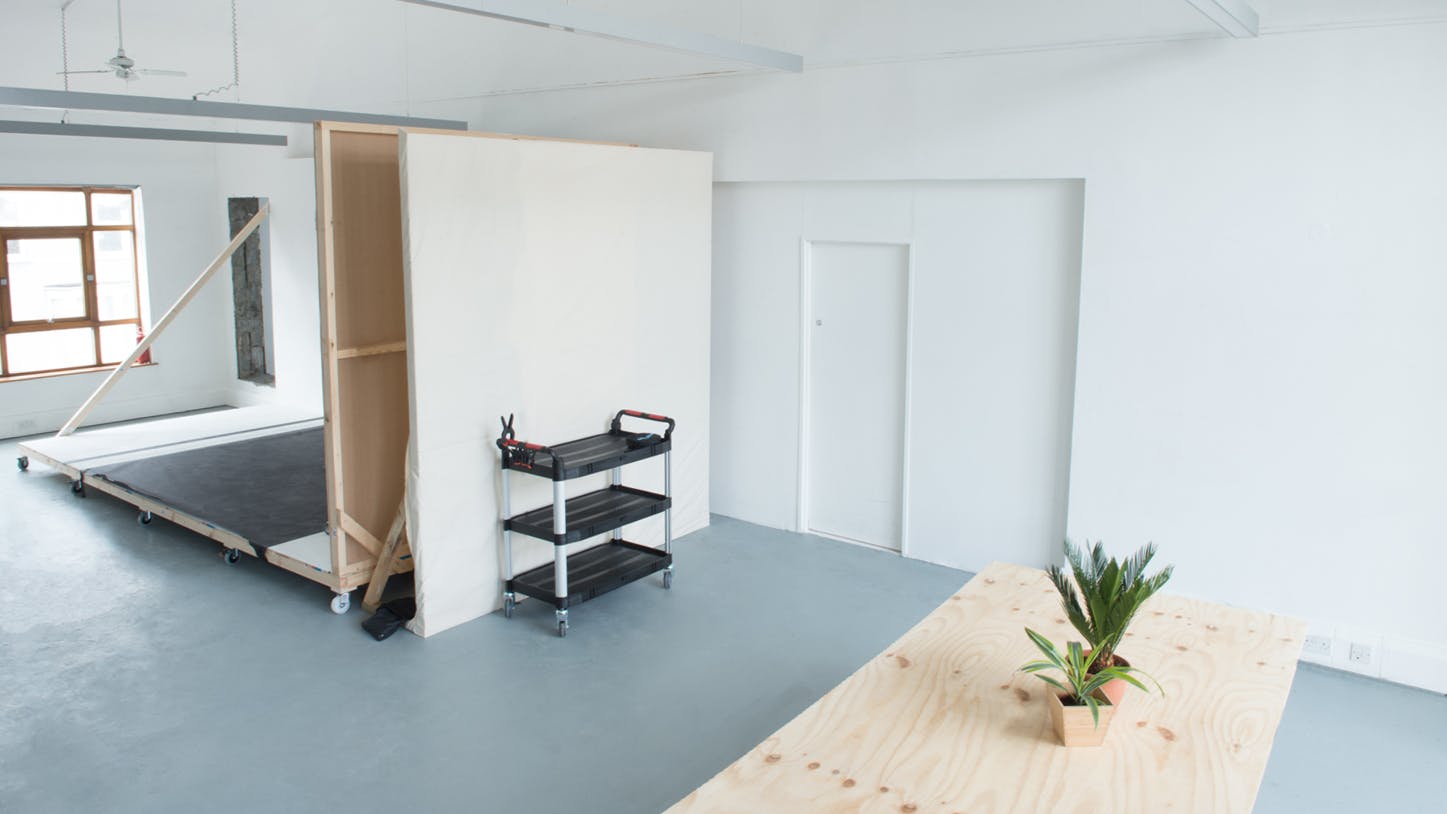 Versatile minimalist event space in Putney Studio for corporate meetings and workshops.