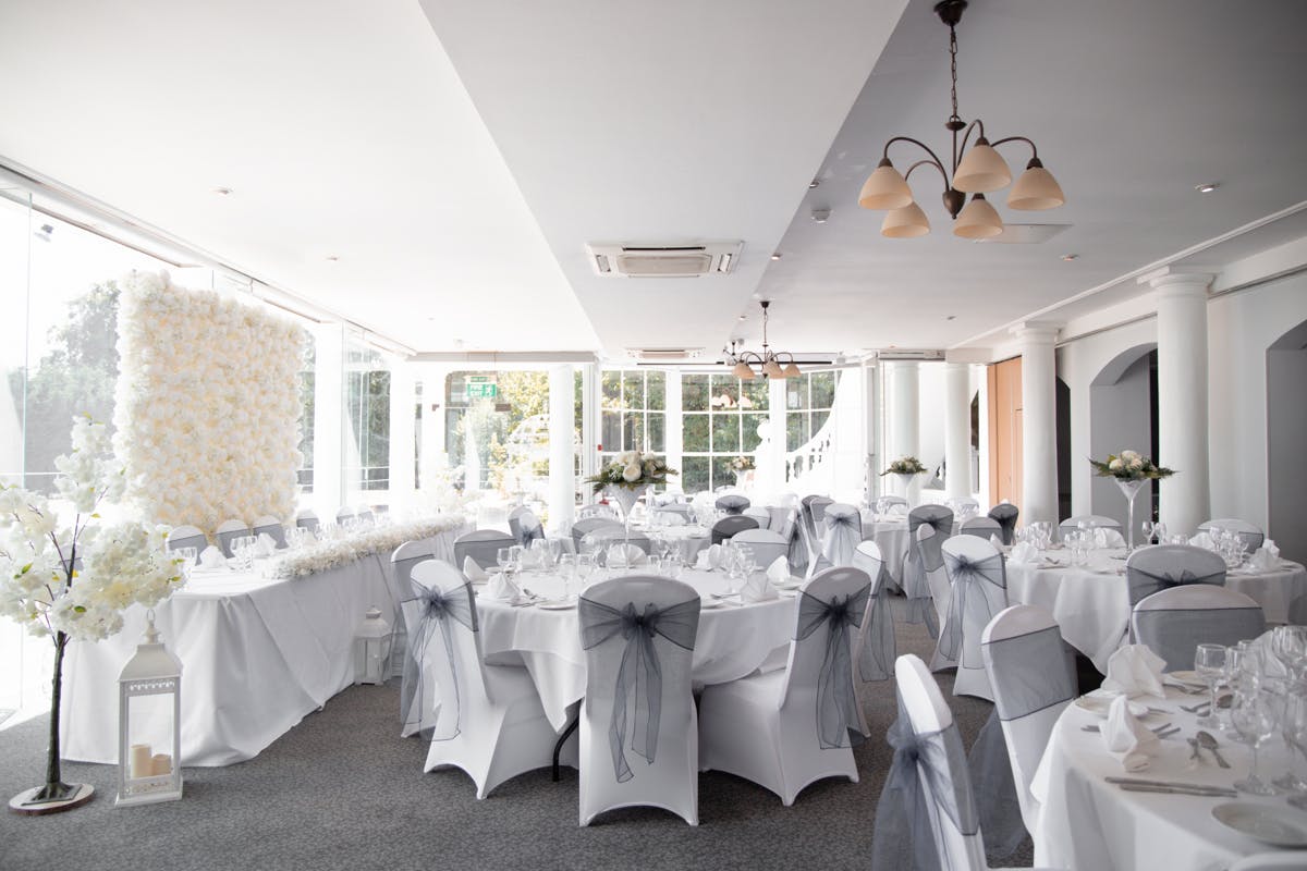 Elegant Colonnade Suite at Manor of Groves, ideal for weddings and formal events.