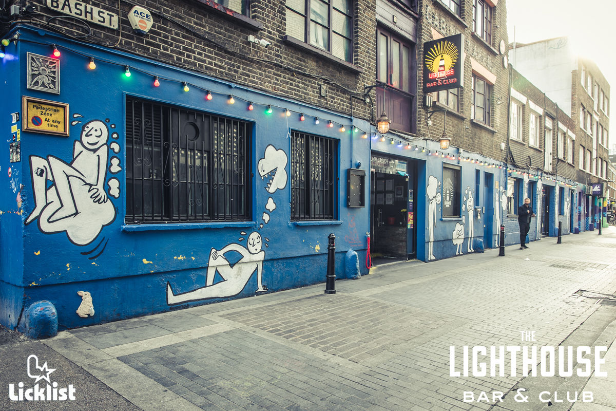 Vibrant venue with colorful street art, perfect for casual gatherings and themed events.