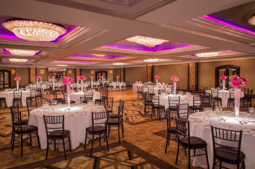 Elegant banquet hall at Jumeirah Carlton Tower, perfect for weddings and corporate events. - Banner
