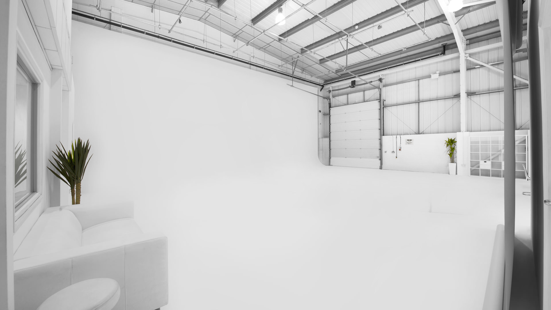 Spacious minimalist event space at S2 Royal Arsenal, ideal for product launches and creative events.