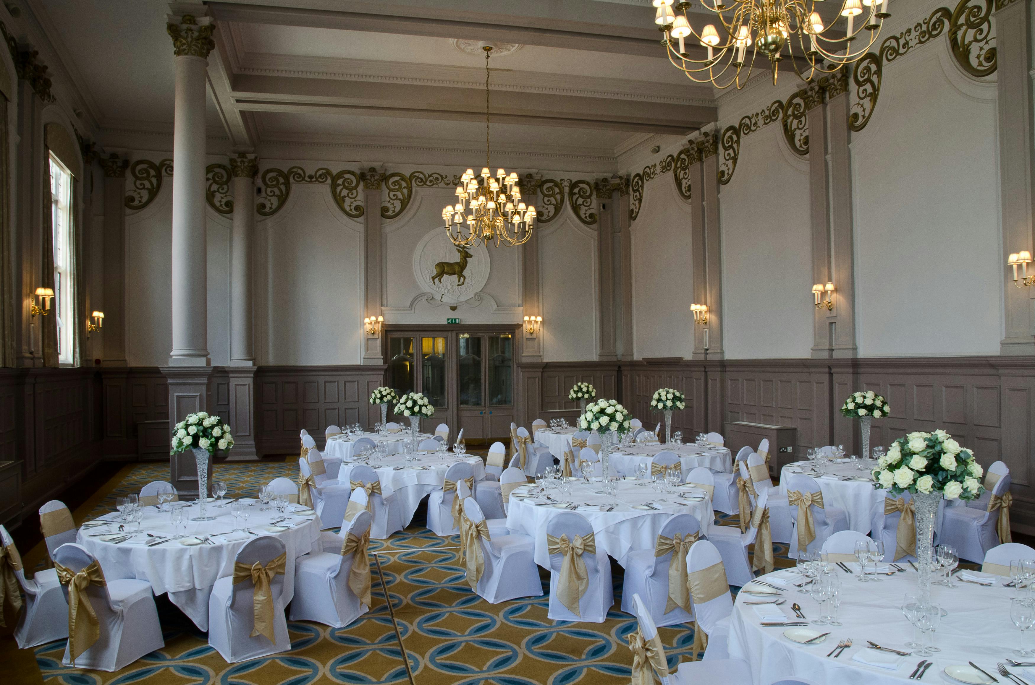 Elegant ballroom at Harte and Garter Hotel, perfect for weddings and corporate events.