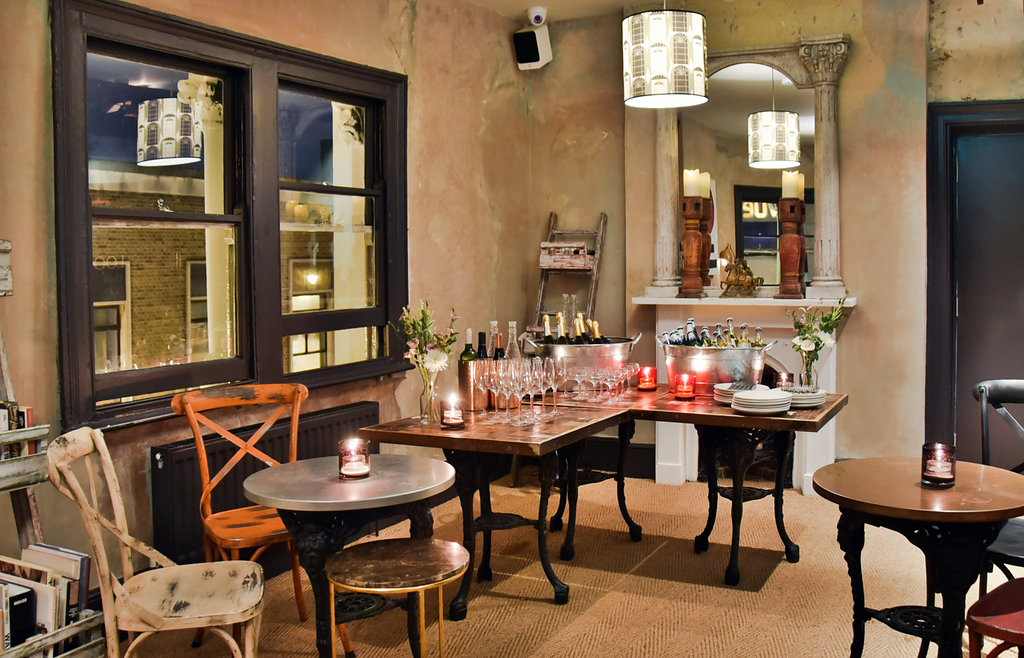 Stylish event space in The Islington Townhouse, perfect for cocktail receptions and gatherings.