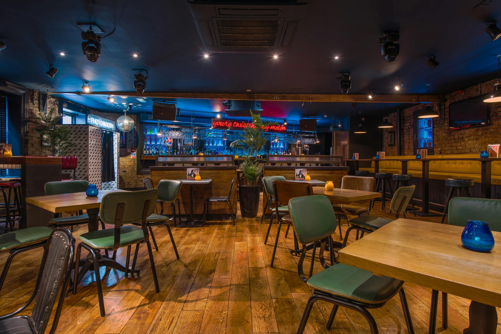 Modern event space at The Loft, Revolution Oxford Road, ideal for gatherings and meetings.