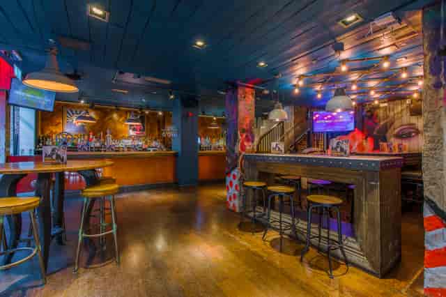 Vibrant Disco Bar at Revolution Leeds, ideal for social events and casual meetings.