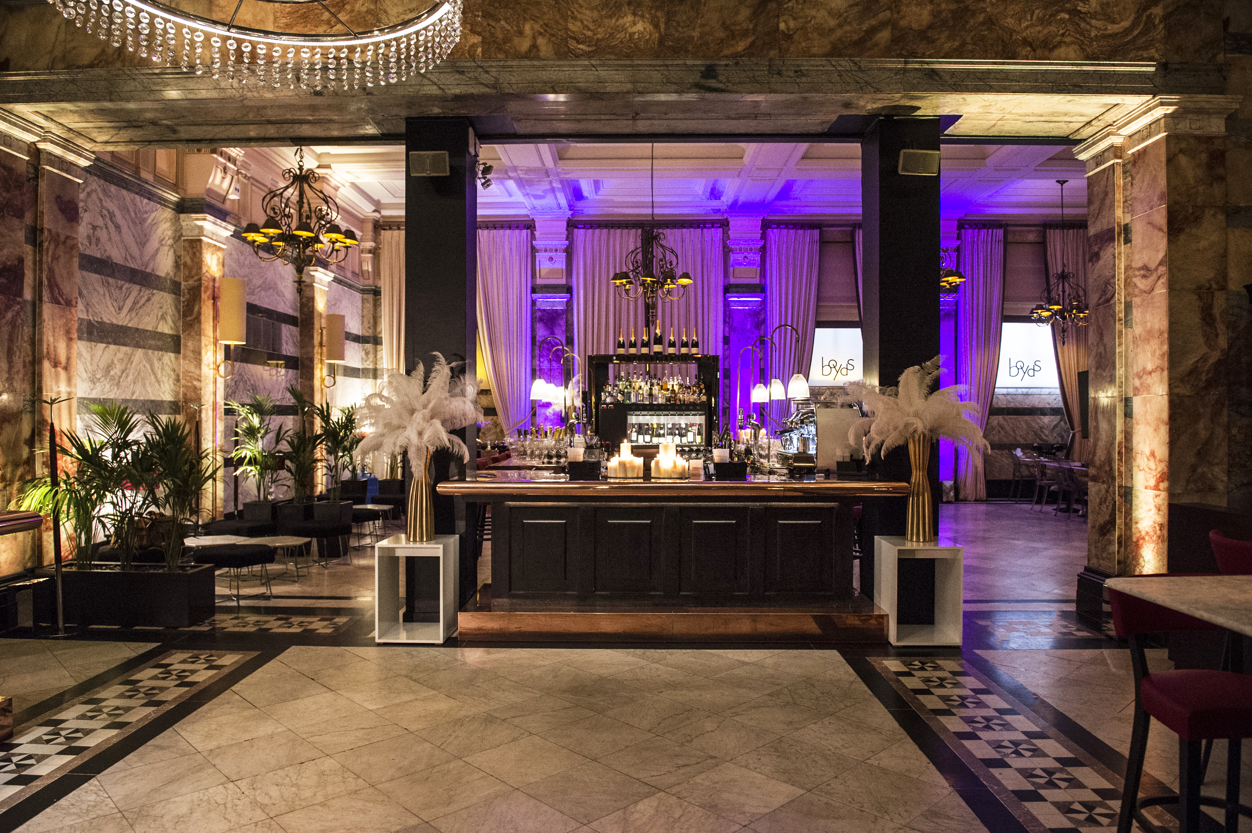 Elegant event space at Boyds Grill & Wine Bar, perfect for upscale gatherings and corporate events. - Banner