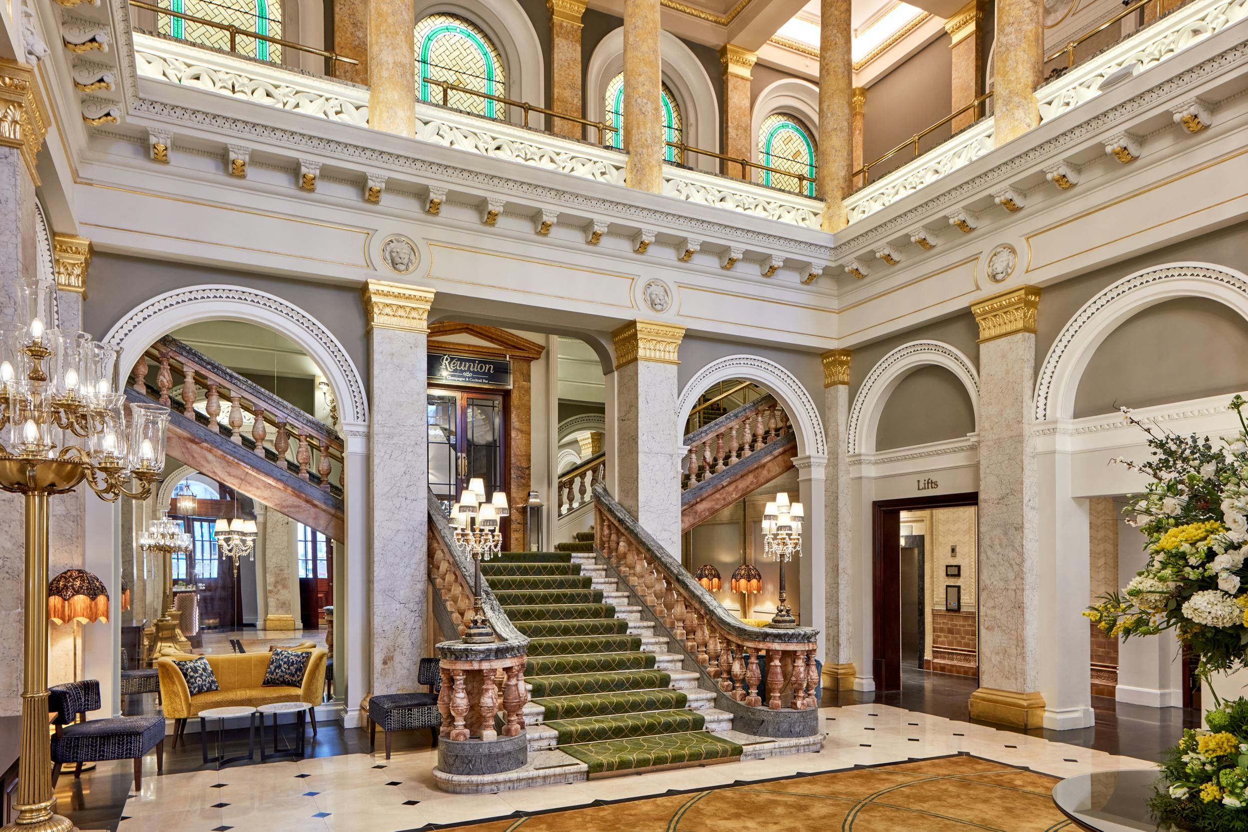 Rovos Boardroom at Clermont Victoria with elegant staircase, ideal for events and meetings.