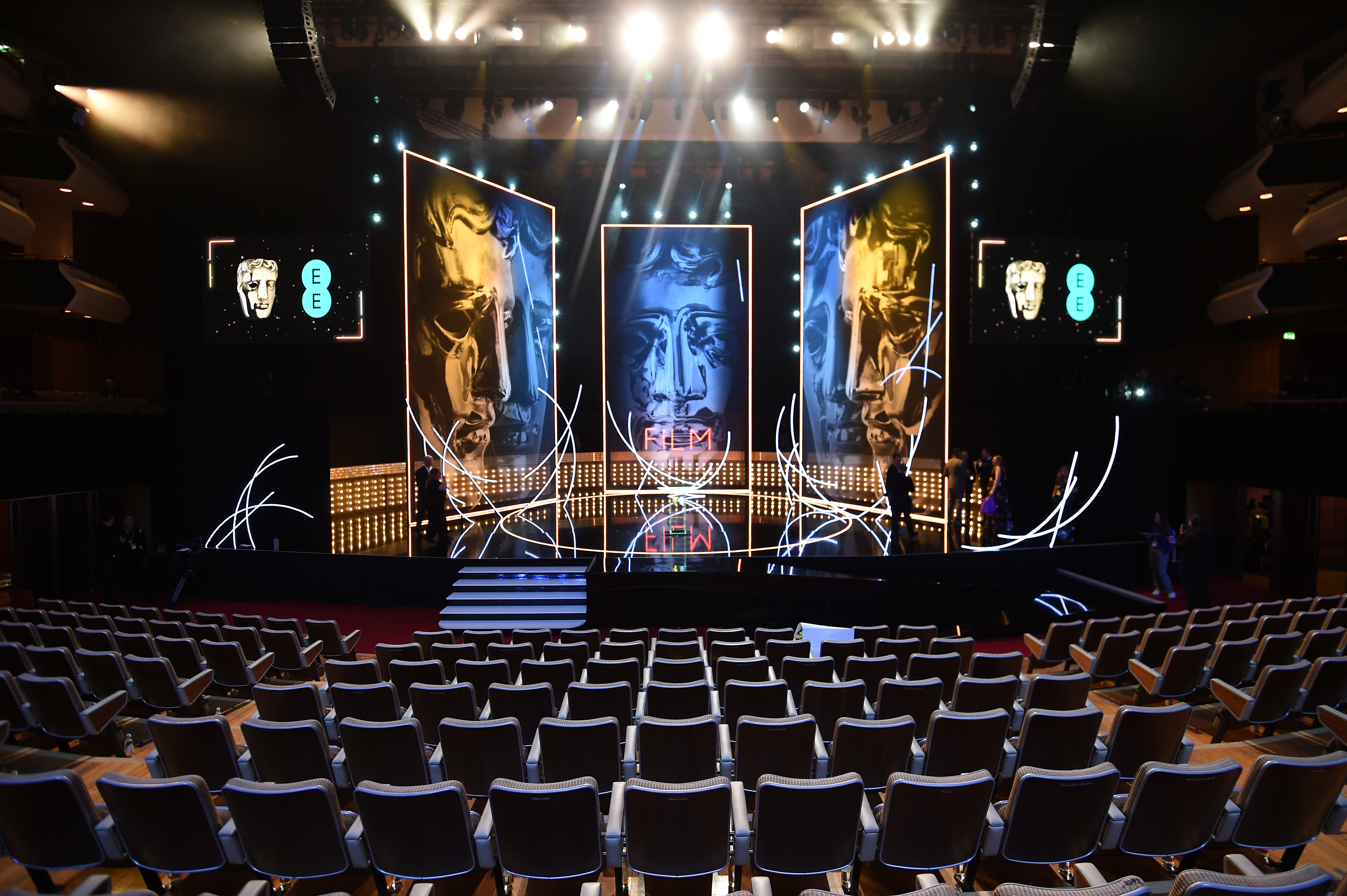 Royal Festival Hall stage setup for immersive presentations and award ceremonies. - Banner