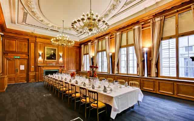 Elegant banquet room at Council in One Birdcage Walk for corporate events and gatherings.