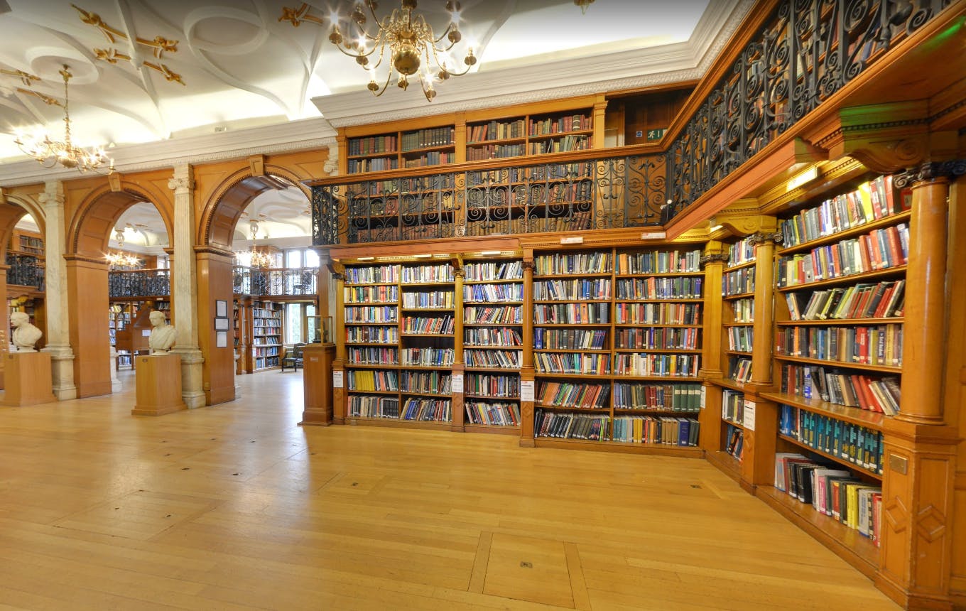 Elegant library at One Birdcage Walk, perfect for workshops and book launches.
