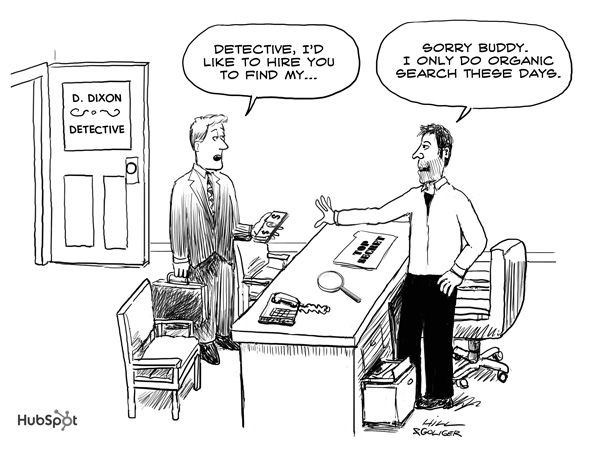 organic search cartoon