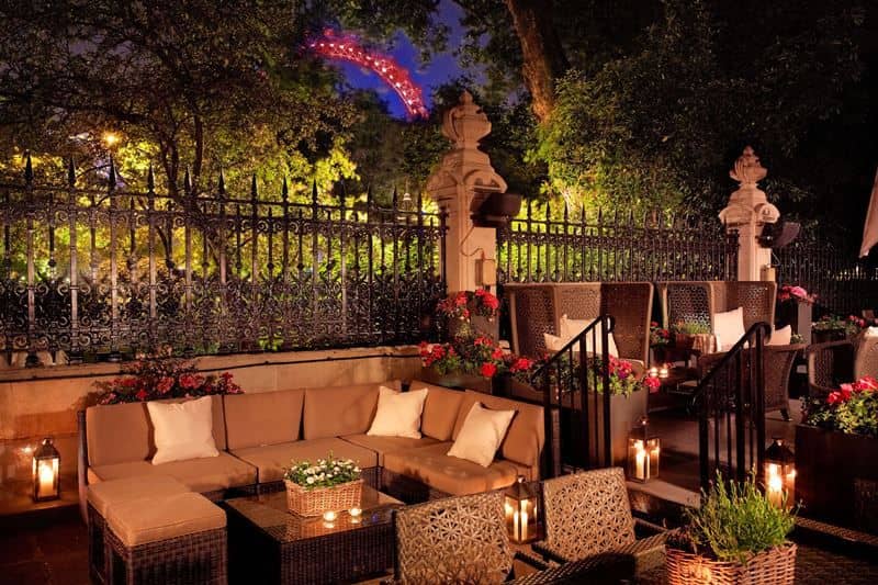 Outdoor terrace at The Royal Horseguards Hotel, ideal for cocktail receptions and gatherings.