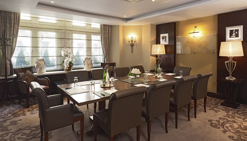 Executive Boardroom at The Royal Horseguards Hotel, elegant meeting space for conferences.