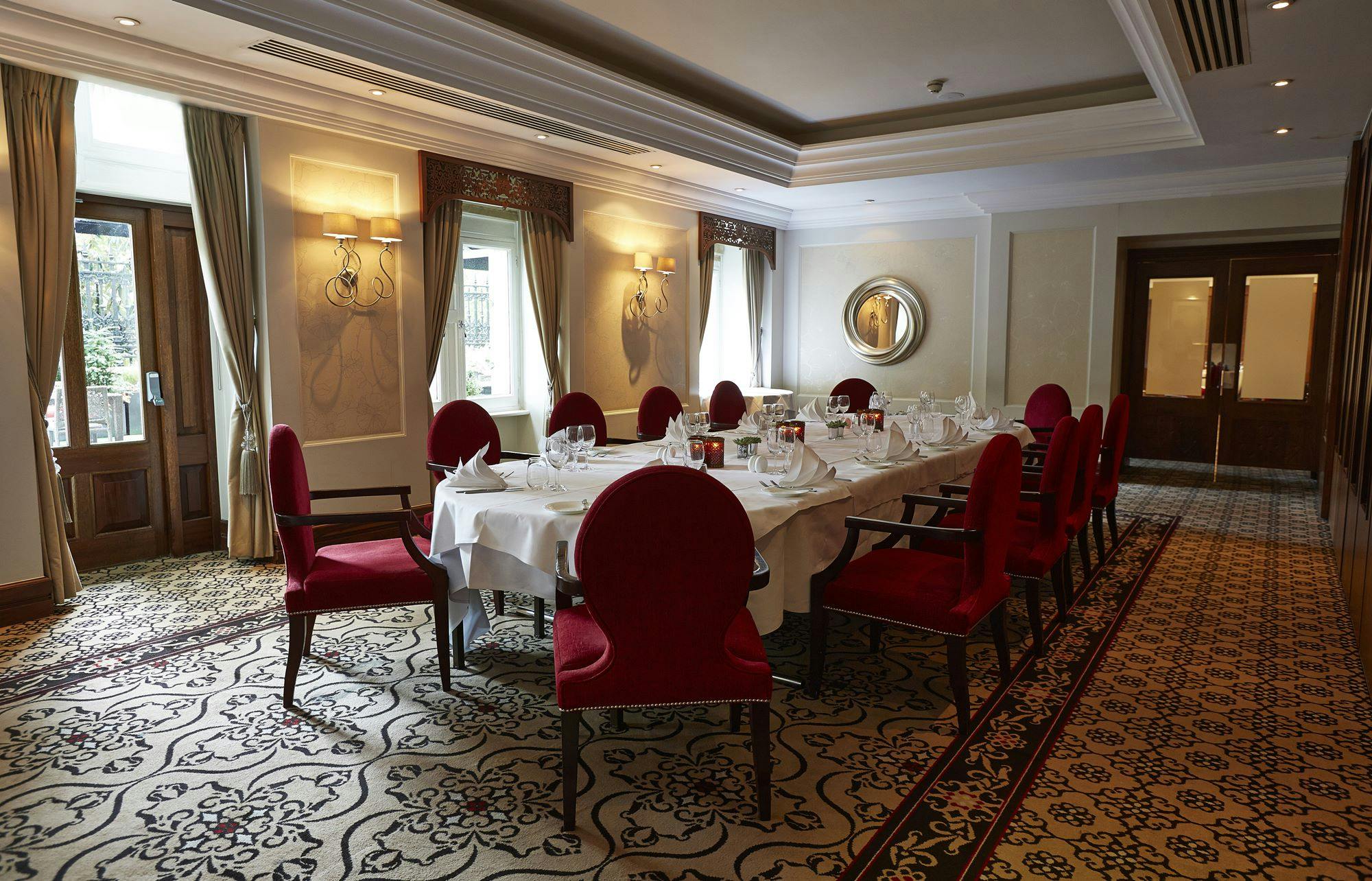 Elegant meeting room at The Royal Horseguards Hotel, ideal for corporate events.