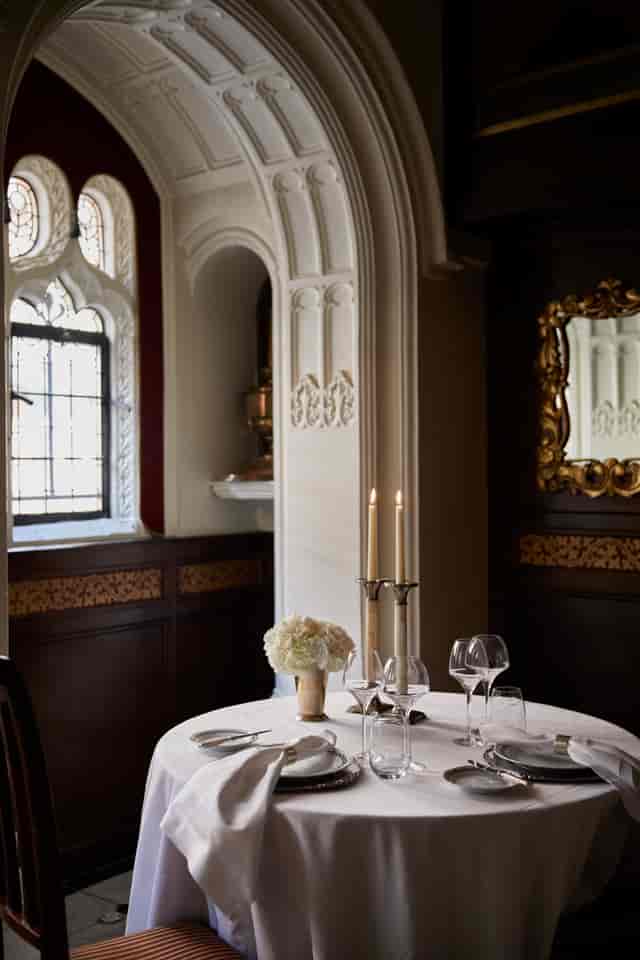 Elegant table setting at The Oratory, perfect for high-end dinners and special occasions.