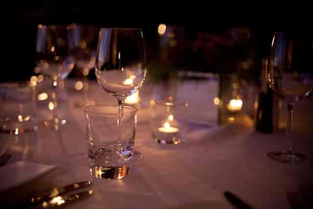 Elegant dining table at Wild Heart Bar, perfect for gala dinners and corporate events.