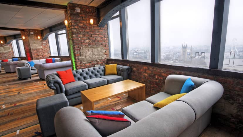 Skyloft Westminster View: Stylish event space with city skyline for networking events.