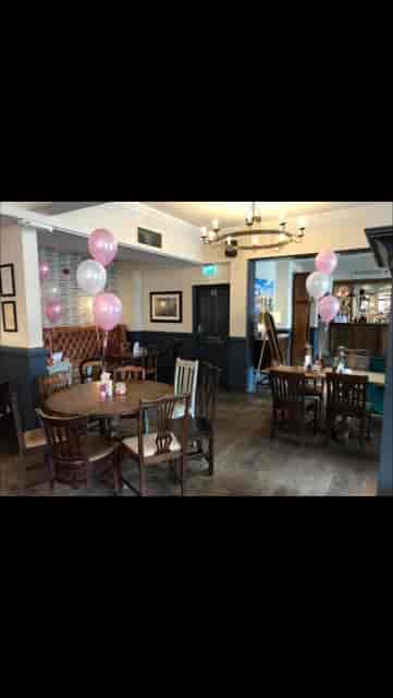 Old Bar at The Crown Hotel: Pub-style event space with balloon decor for party or celebration.
