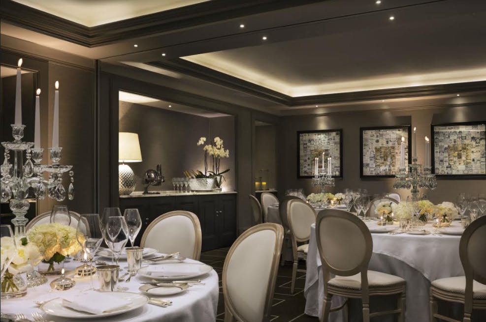 Elegant dining space at The Salons, Rosewood London for upscale events and weddings.