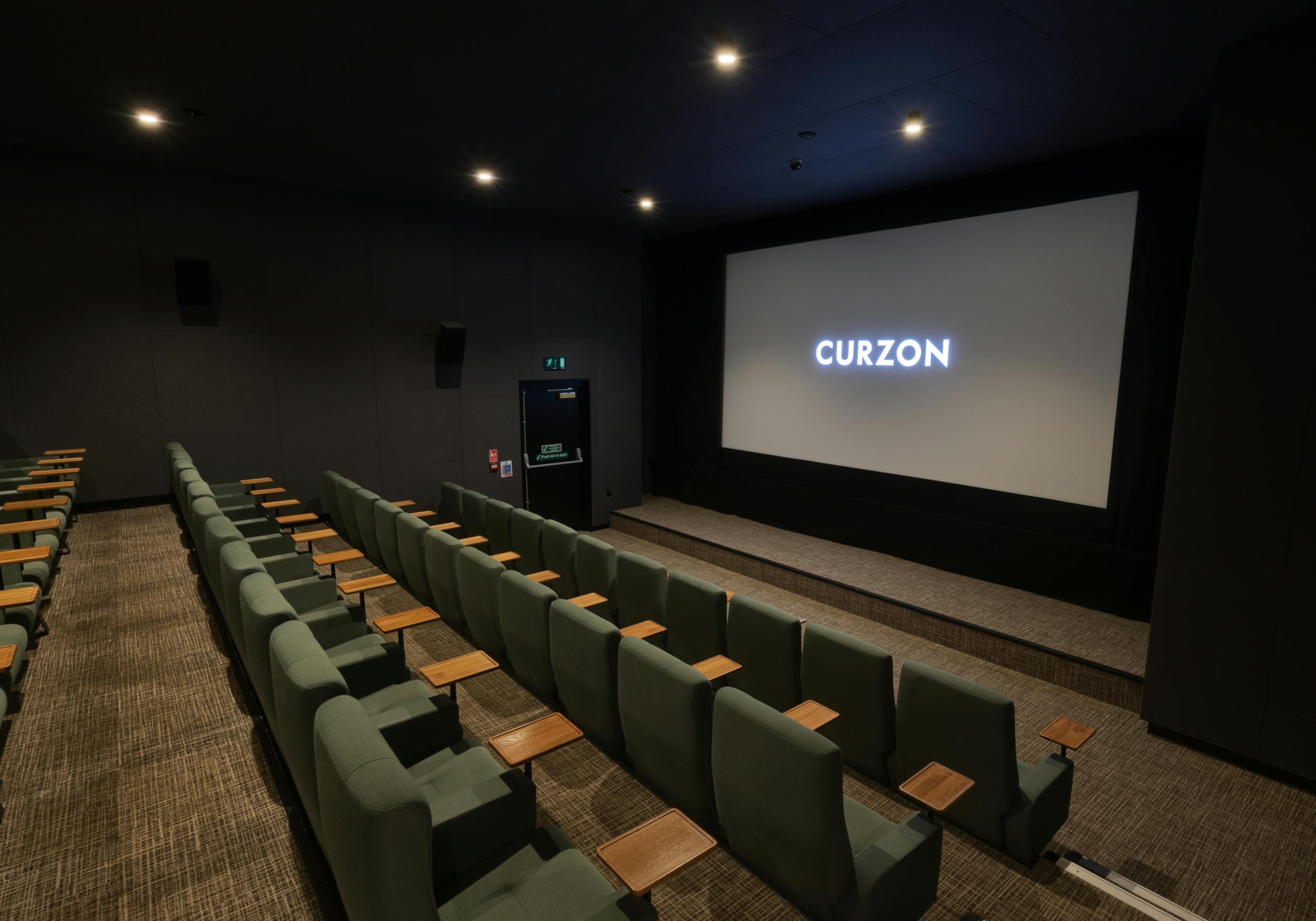 Curzon Aldgate Cinema Screen 1: modern space with comfortable seating for events.