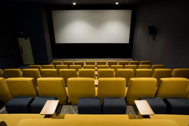 Curzon Aldgate Cinema Screen 4 with tiered seating for corporate events and film screenings.