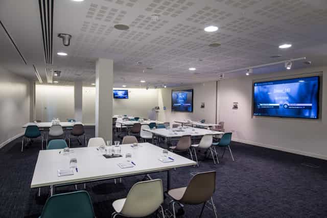 Modern meeting room in RPS Suite, ideal for workshops and corporate meetings.