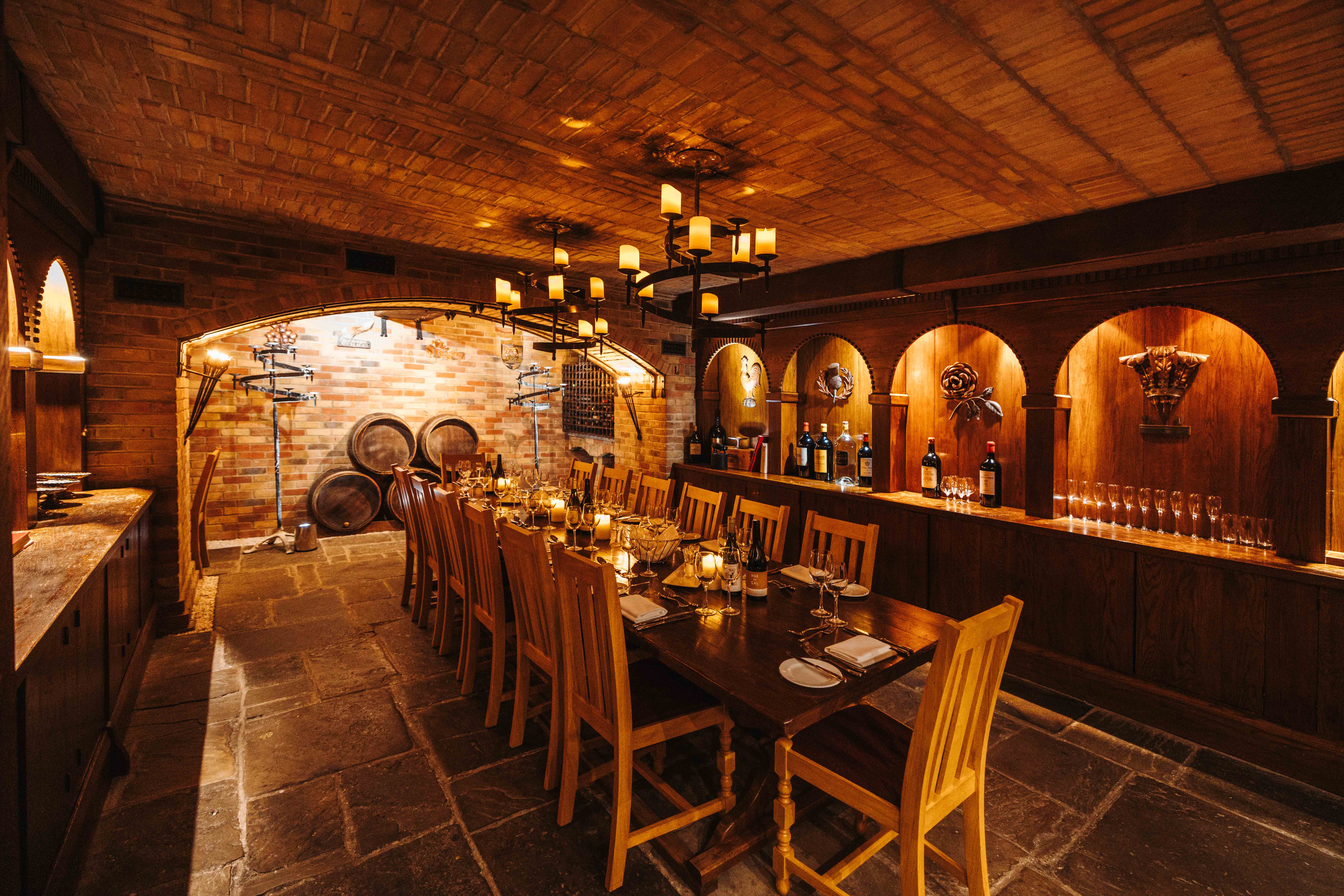 Elegant wine cellar at Allianz Stadium, perfect for intimate gatherings and tastings.