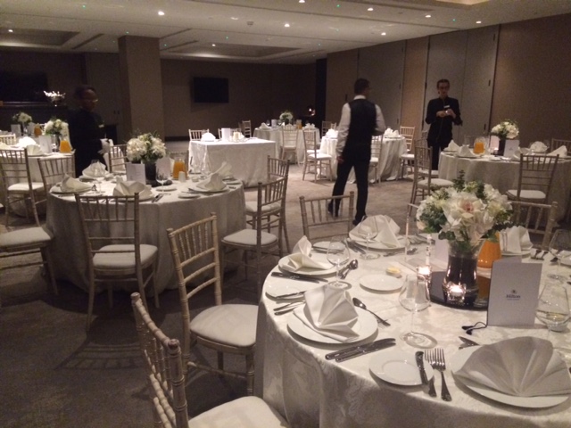 Elegant event space in Globe Suite, Hilton London Bankside, perfect for formal gatherings. - Banner