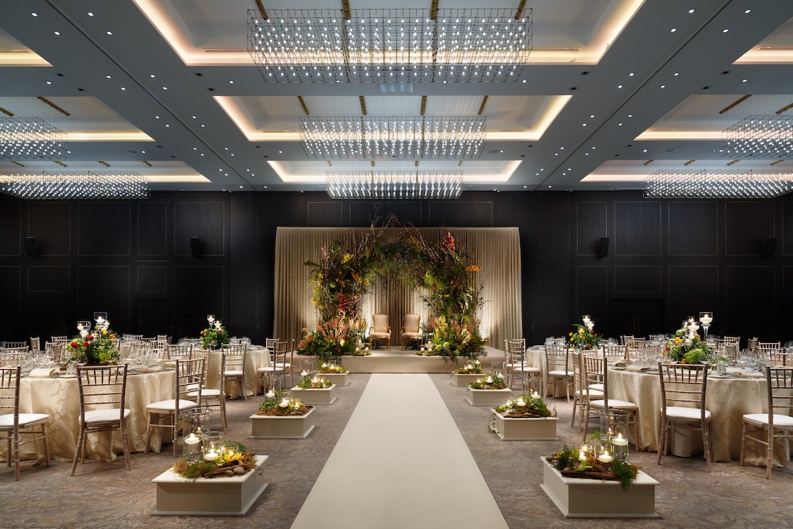 Elegant event space at Hilton London Bankside, ideal for weddings and gatherings.
