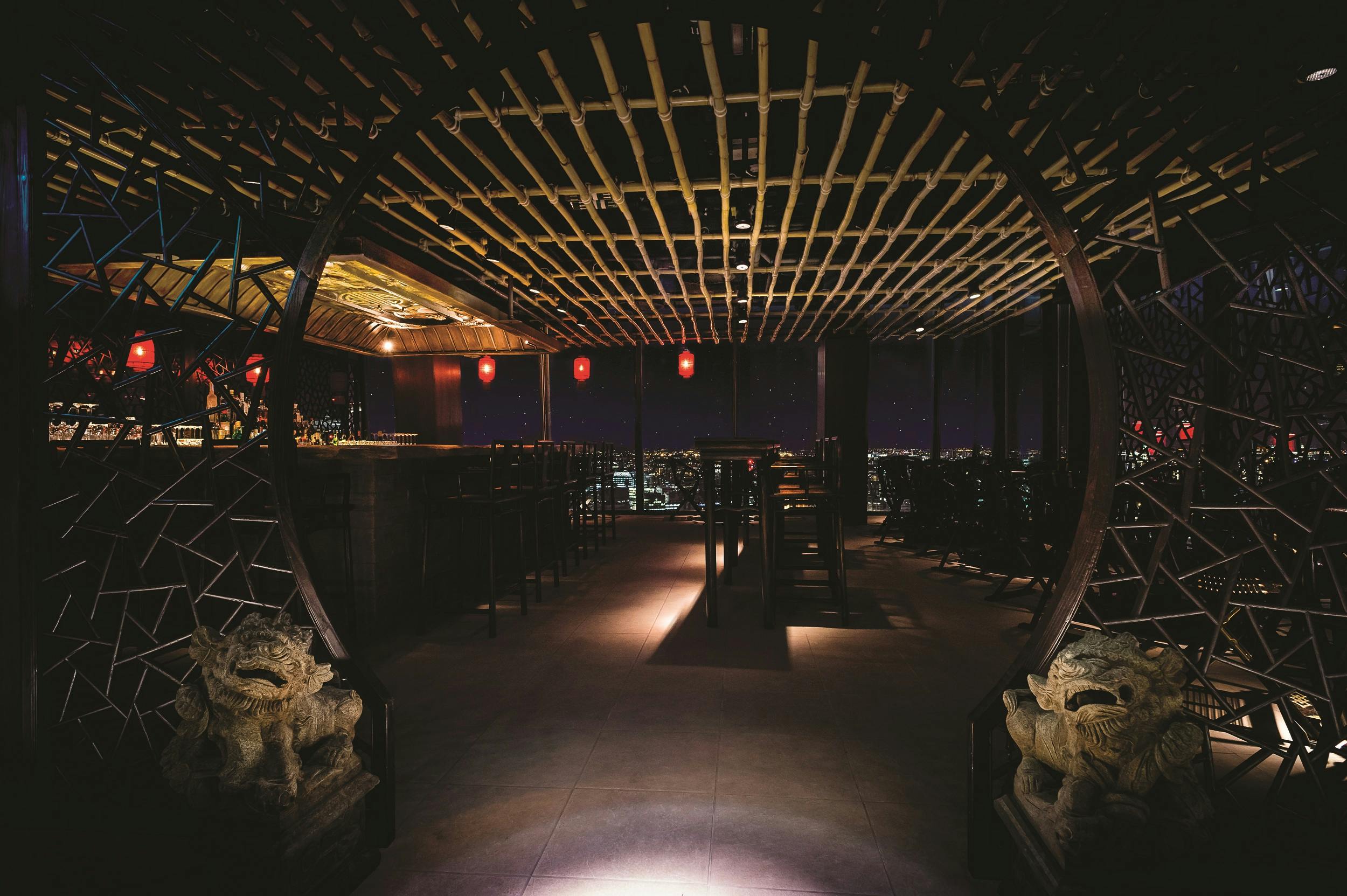 Sophisticated Shanghai bar in Hutong, ideal for upscale corporate events and gatherings.