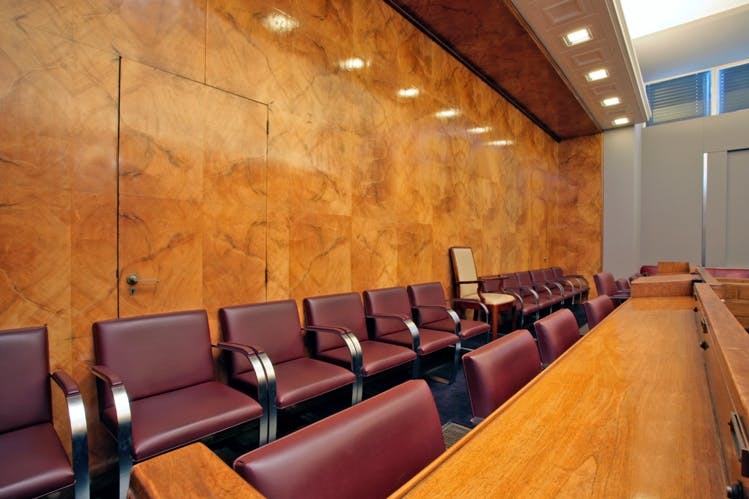 Modern Council Chamber at RIBA with polished wood, ideal for meetings and presentations.