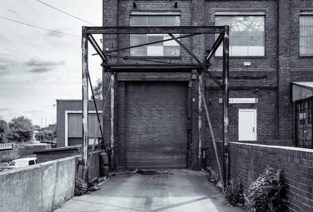 Industrial crane at The Rainbow Venues, perfect for creative events and photo shoots.