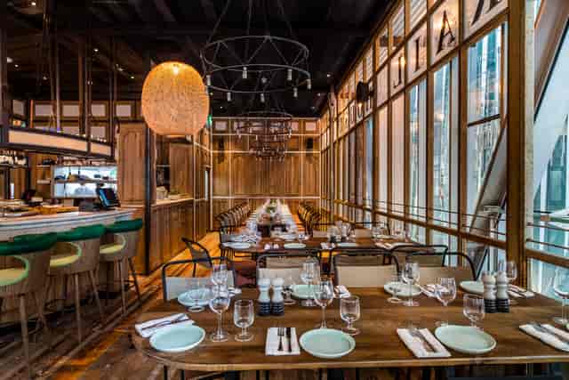 Puffing Devil at Rail House Café: Upscale restaurant venue for corporate dinners and networking.