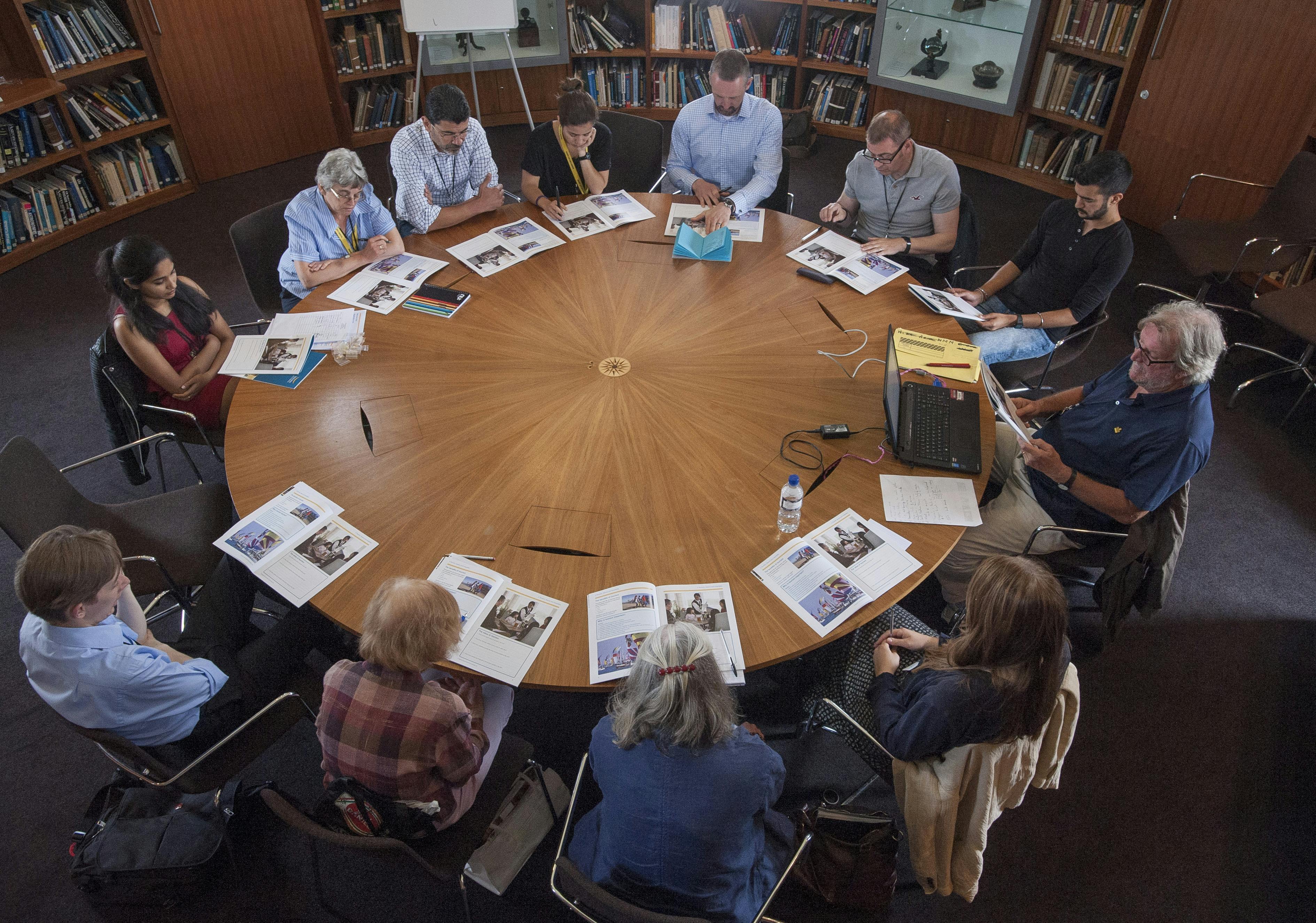 Endeavour Room meeting at Peter Harrison Planetarium, fostering collaboration and brainstorming.