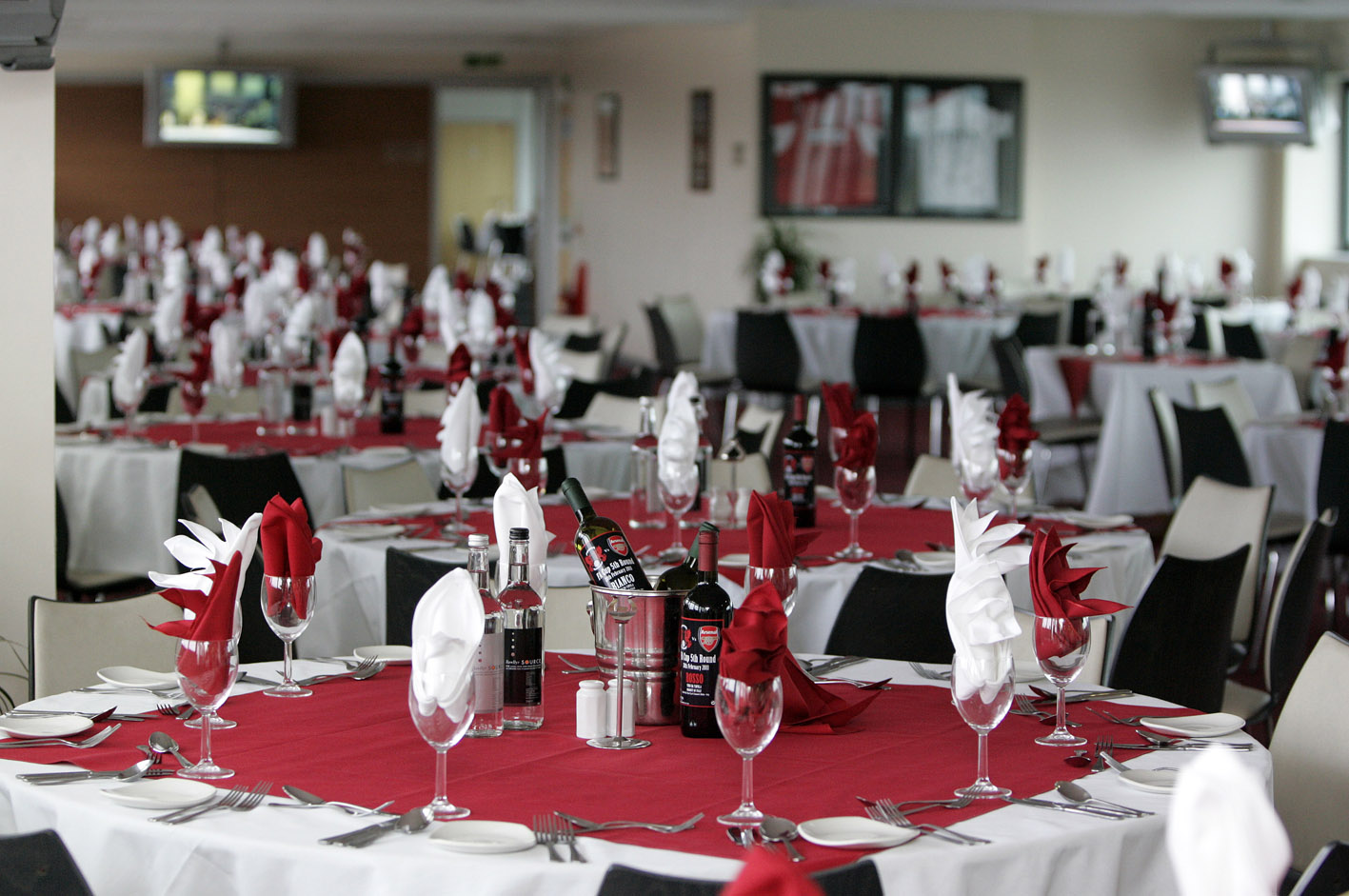Olympic Suite at Leyton Orient FC, elegant dining space for corporate events. - Banner