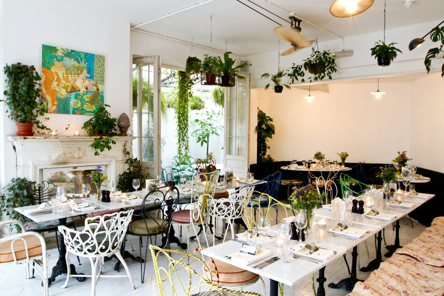 "Elegant dining space in Garden Room, perfect for intimate gatherings and corporate events."