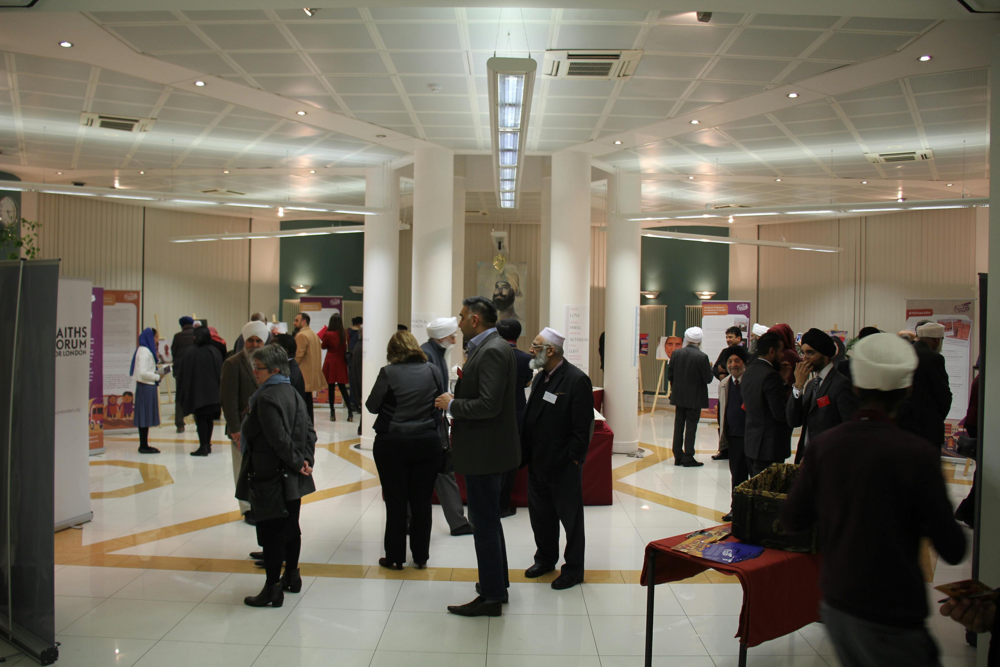 Exhibition Centre at Nishkam Centre, bright event space for networking and collaboration.