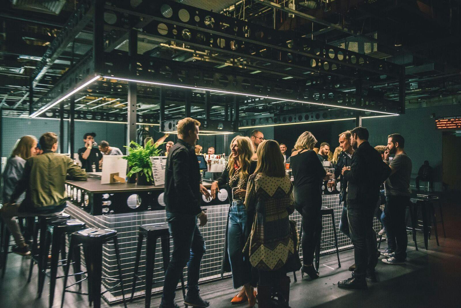 Control Room at Printworks London, vibrant networking event with stylish decor.