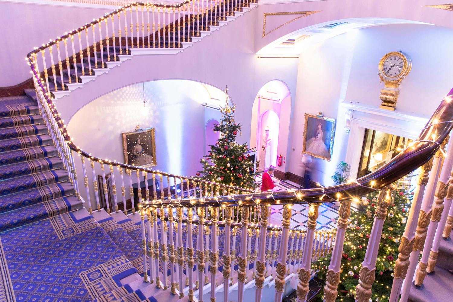 Elegant staircase at Waterloo, 116 Pall Mall, perfect for holiday and corporate events.
