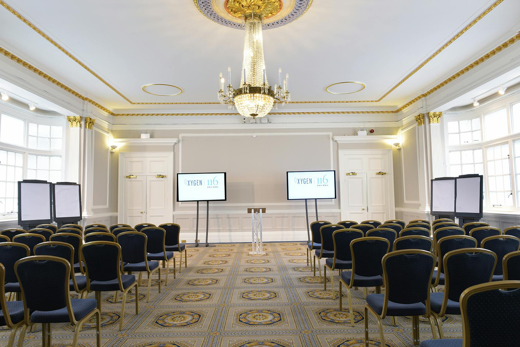 Elegant meeting room at Burton, 116 Pall Mall, ideal for corporate events and presentations.