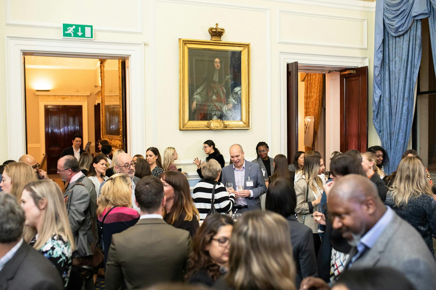 Networking event at St James Rooms, 116 Pall Mall, showcasing professional collaboration.