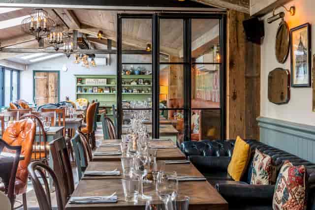 Stylish dining space at The Belvadere, perfect for meetings and events.
