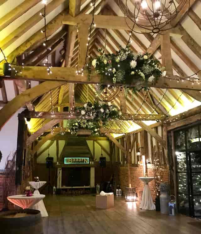 St Michaels Grange Barn venue with rustic beams, ideal for weddings and corporate events.