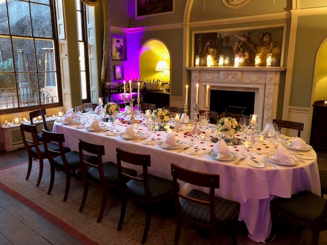 Elegant dining table at The Asylum, perfect for upscale events and intimate gatherings. - Banner