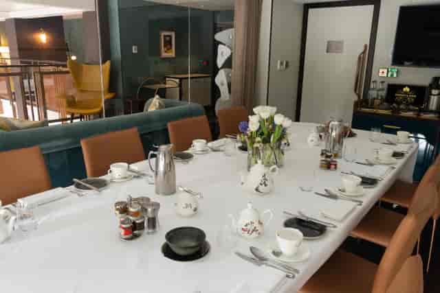Elegant meeting room at The Athenaeum Hotel, perfect for professional gatherings and networking.