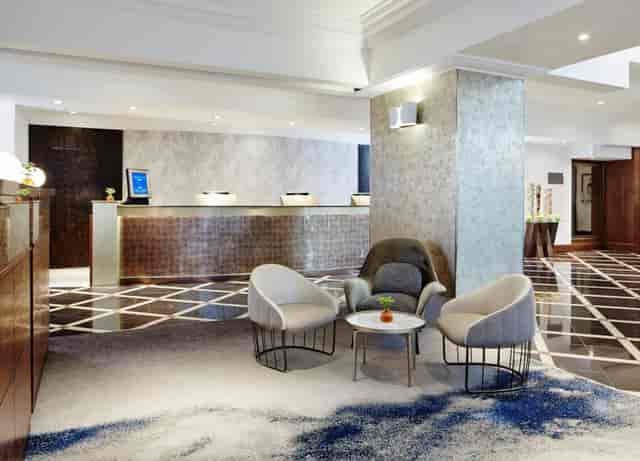 Westmacott Suite lobby at London Marriott Marble Arch, modern design for events and meetings.