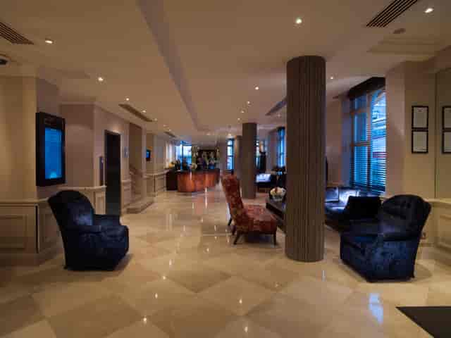 Private Room 8 at Radisson Blu, elegant lobby for business meetings and events.