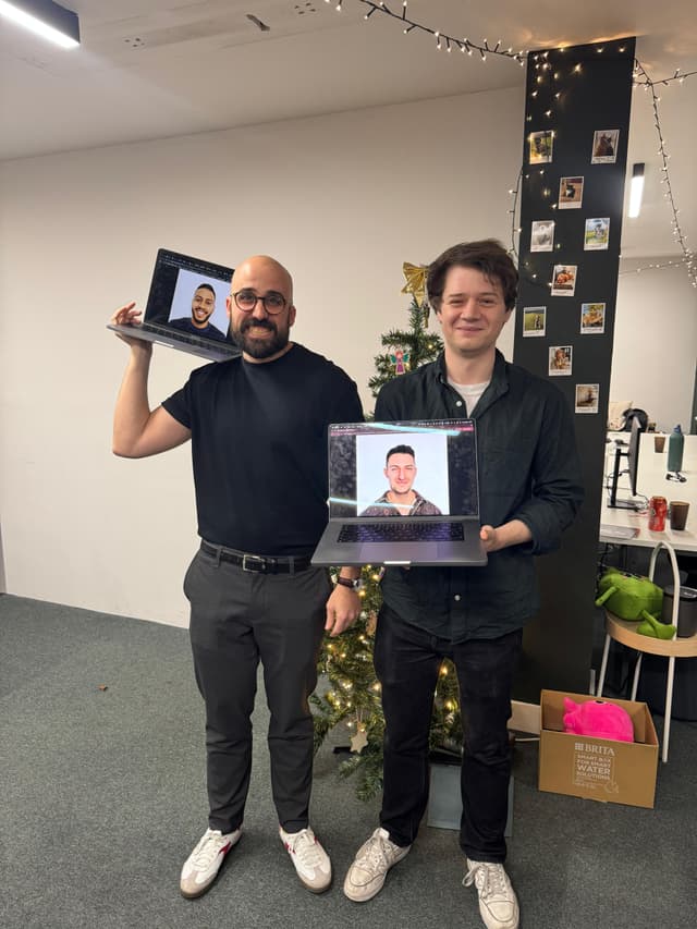 Bringing the remote team to the Christmas do, literally.
